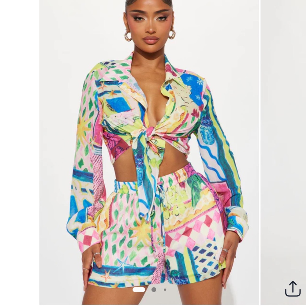 Katrina Tropical Short Set - Multi Color